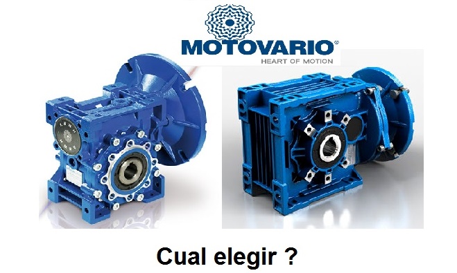 Elegir reductores de velocidad Motovario