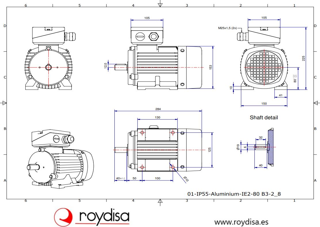 Planos de dimensiones OMT2 OMEC